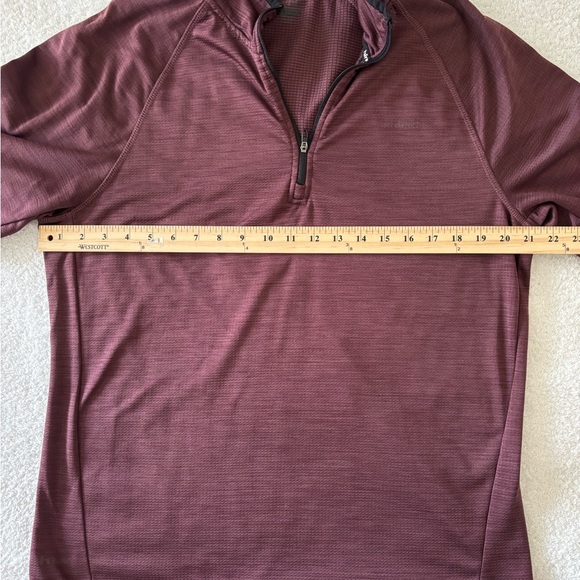 Burgundy Half-Zip Men’s Jacket - Picture 8 of 10